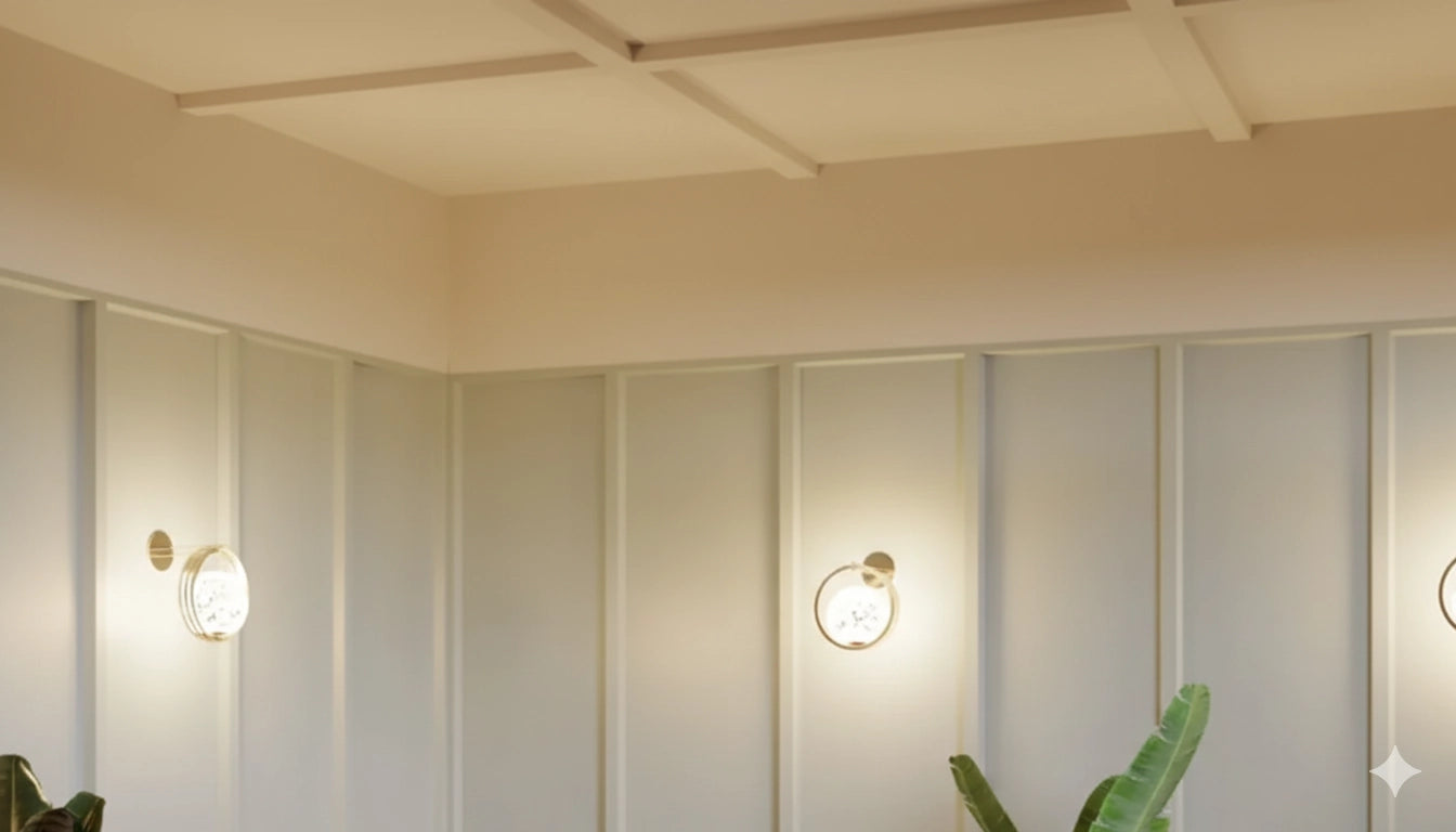 3D Felt Acoustic Ceiling Baffles - CIRCLE in cozy interior Decormania EU