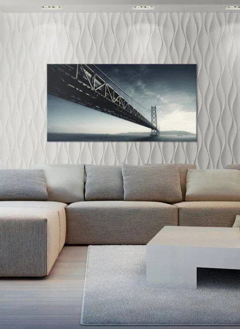 3D Gypsum Wall Art Panels FLOW  accent wall Deomania.eu