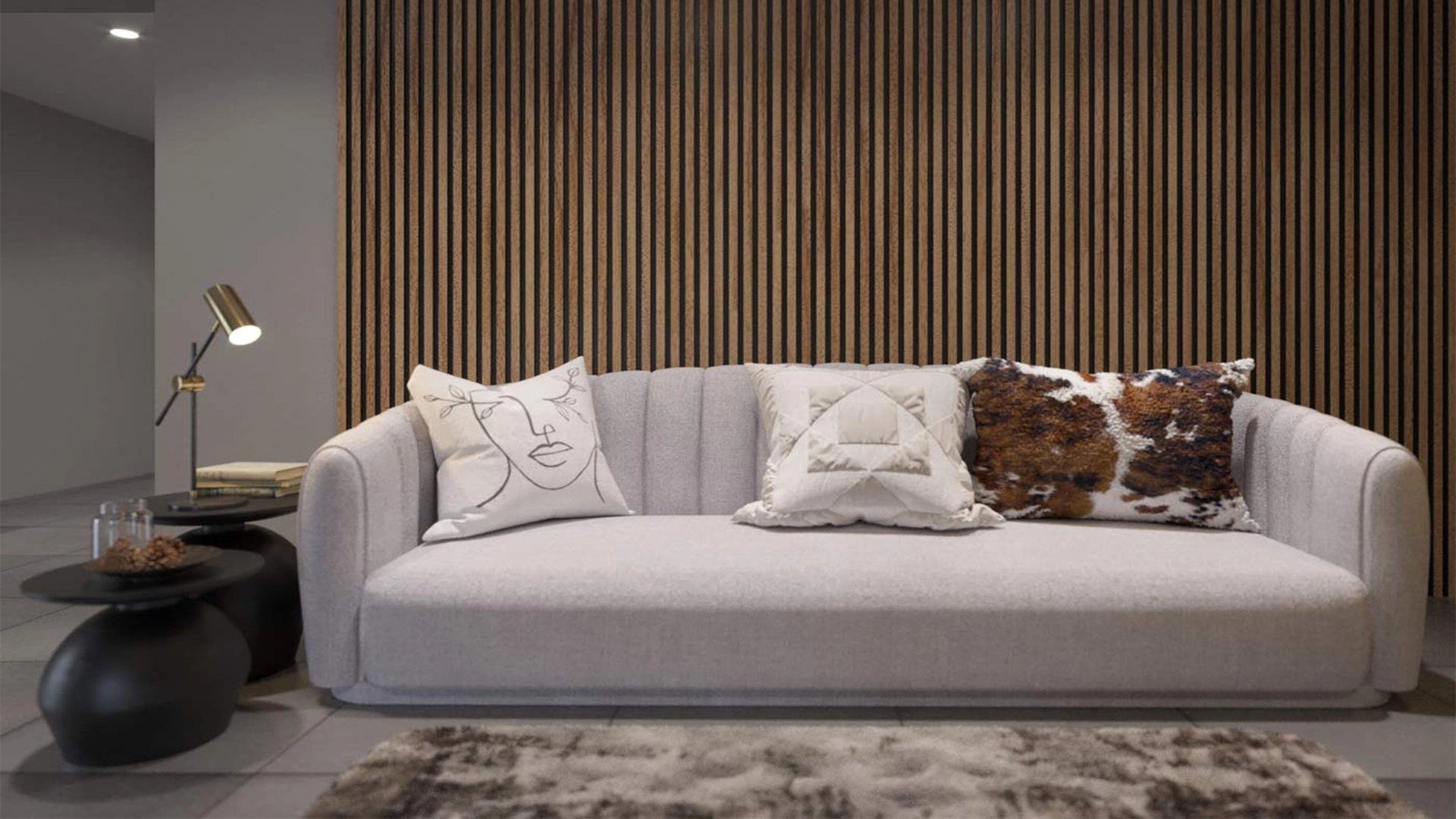 Acoustic Slatted Wall Panels In Modern Interior