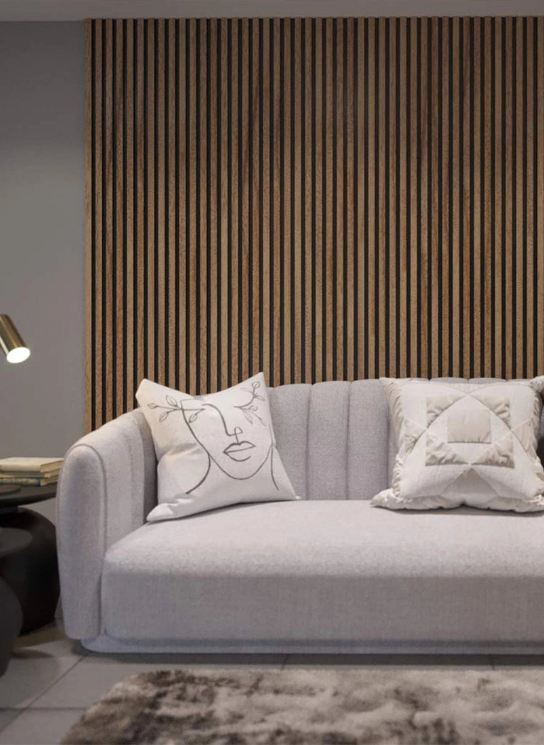 Acoustic Slatted Wall Panels In Modern Interior