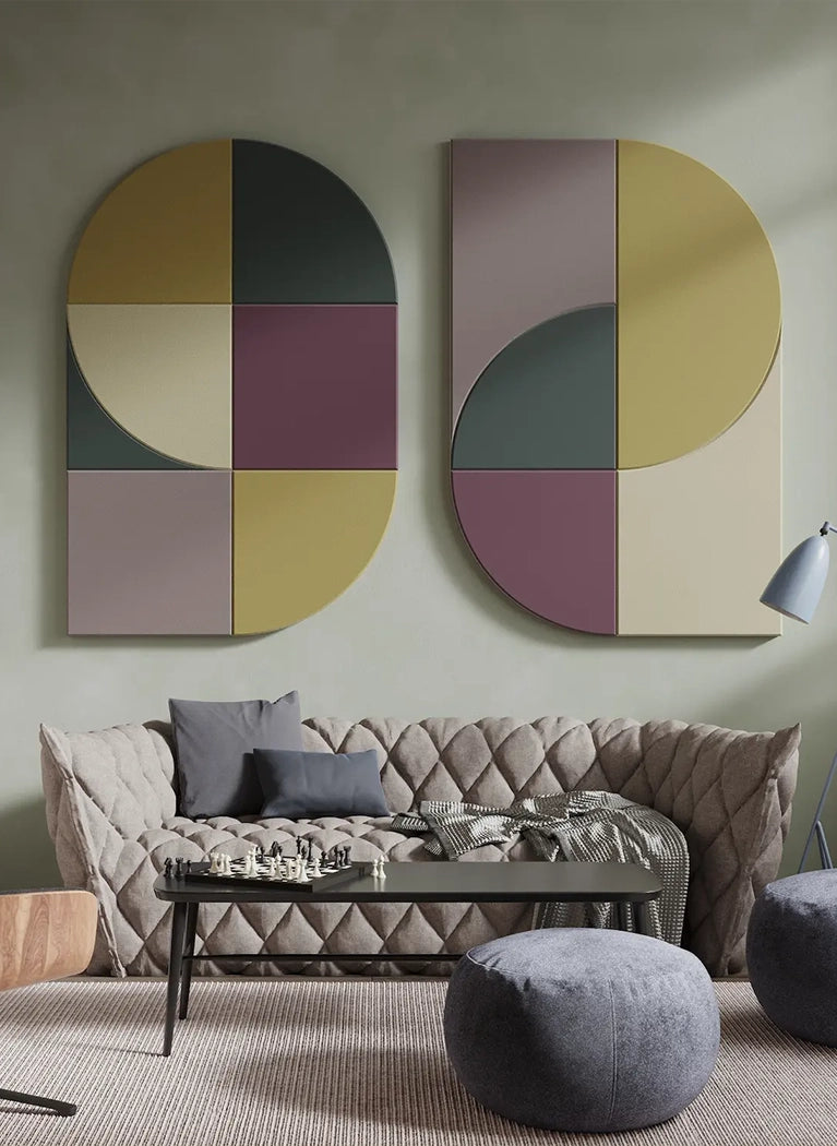 Acoustic Wall Art Panels FAN 5 living room interior Decormania eu