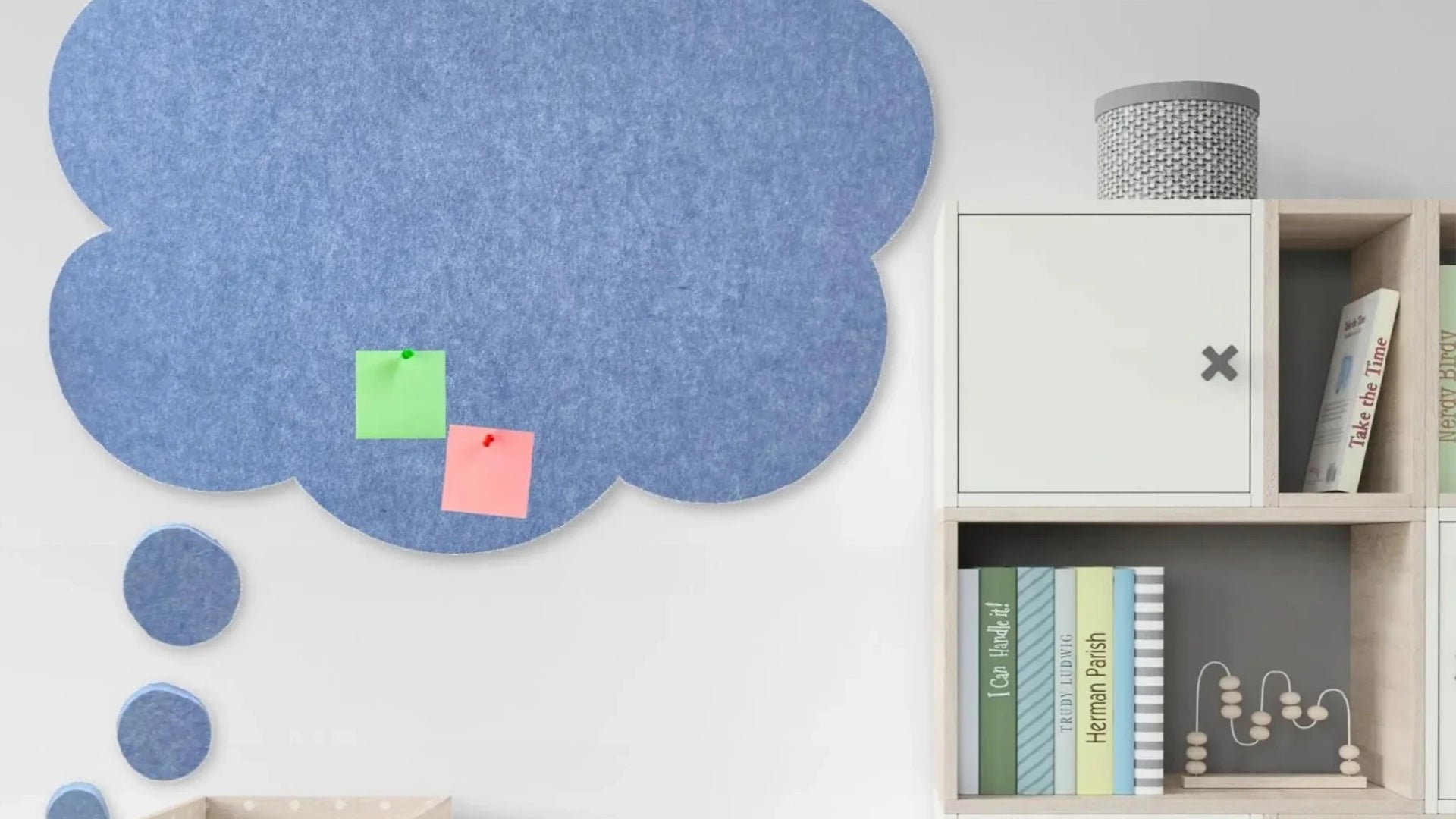 Bulletin Felt Pin Board - CLOUD in childrens room Decormania EU