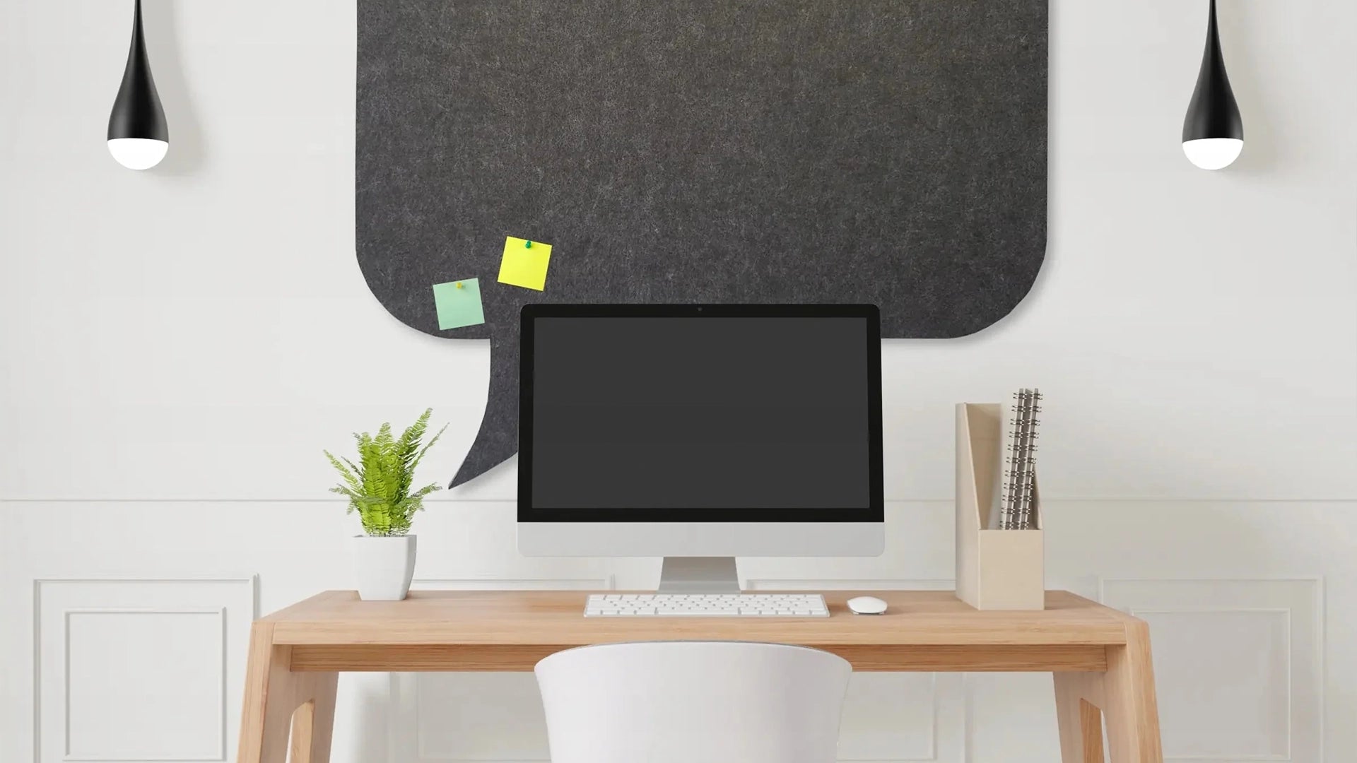 Bulletin Felt Pin Board - PANEL in office interior Decormania EU