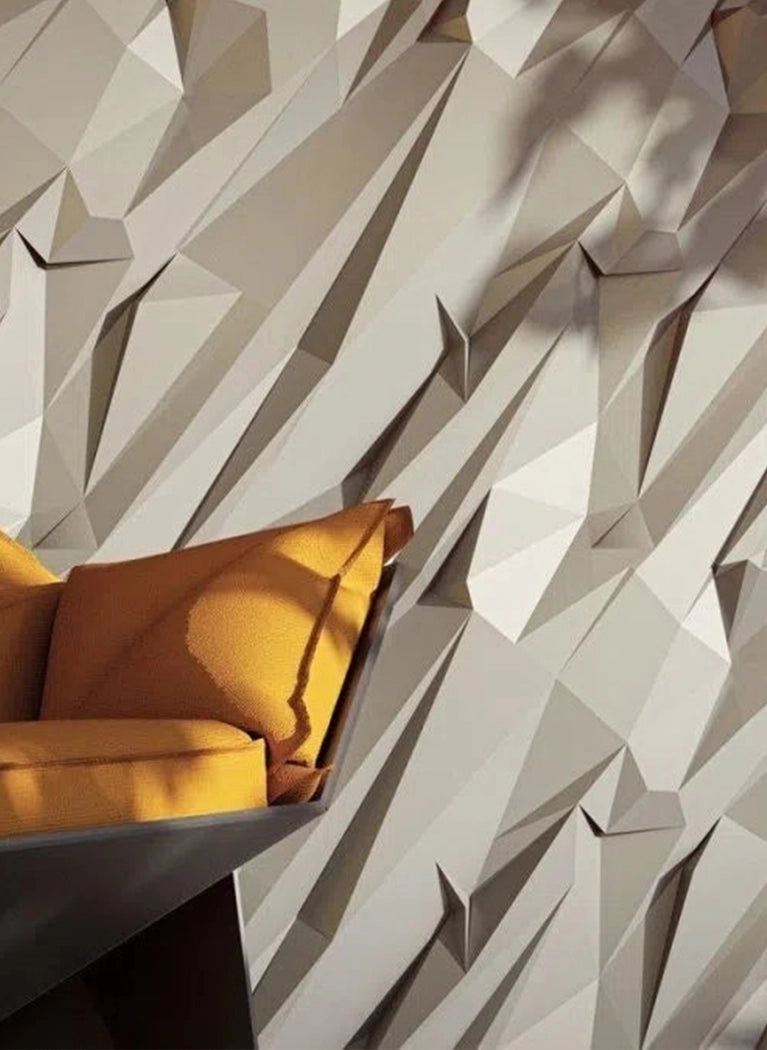 CRUSHED ROCK Gypsum 3D Wall Panels accent wall DecorMania.eu