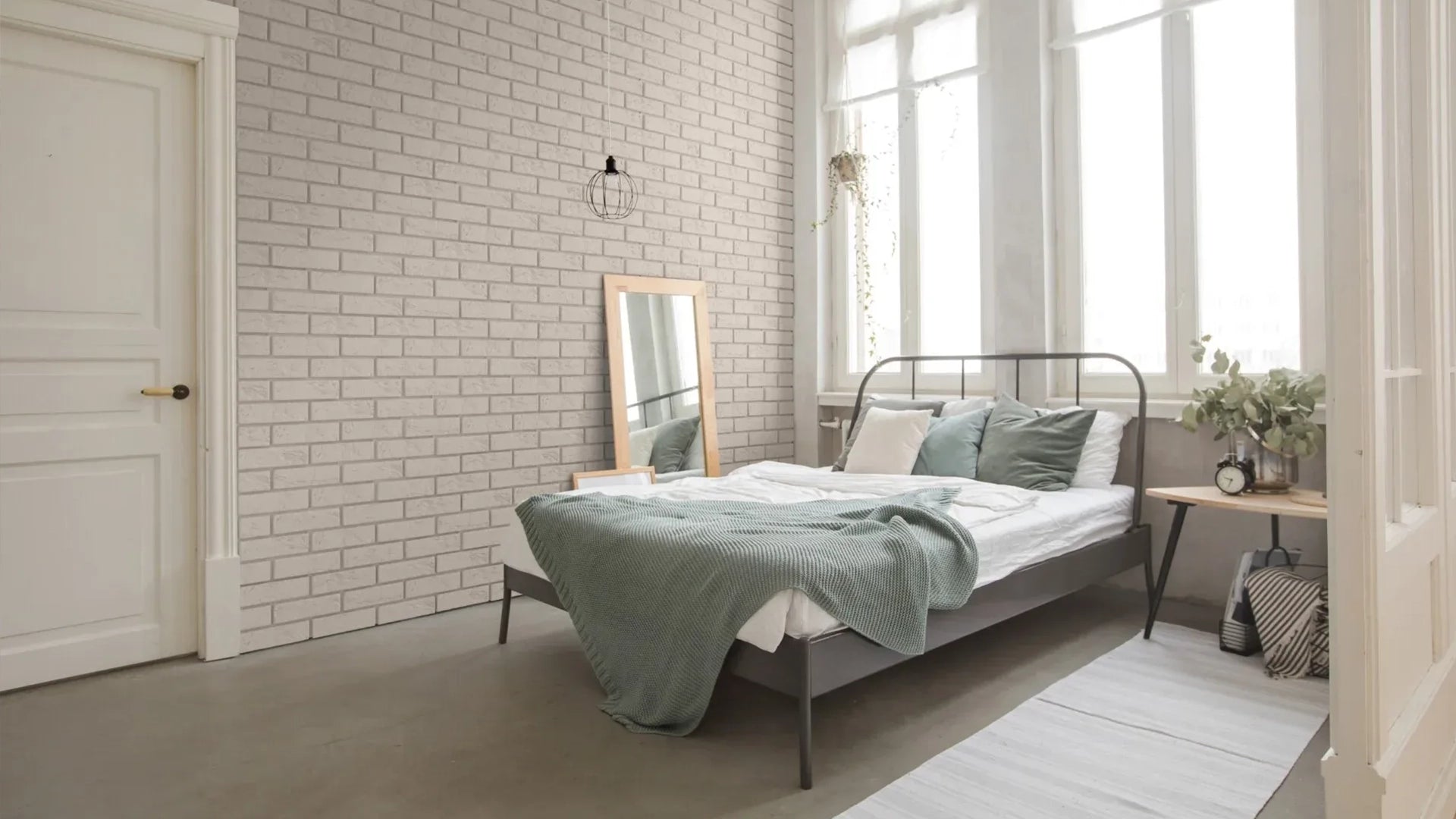 Brick Slips BOSTON Concrete Interior & Exterior Decormania Adhesive and Accessory - Box in bedroom interior Decormania.eu