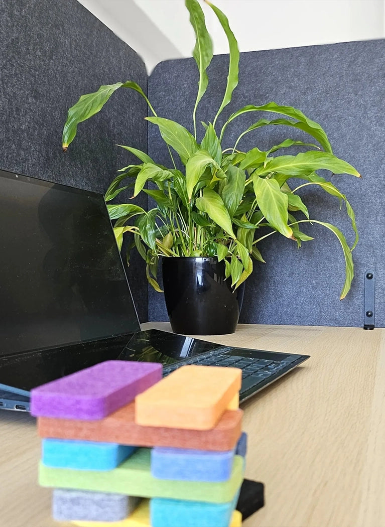 Felt Privacy Screen - Acoustic Office Partition 60x60 in office interior DecorMania EU