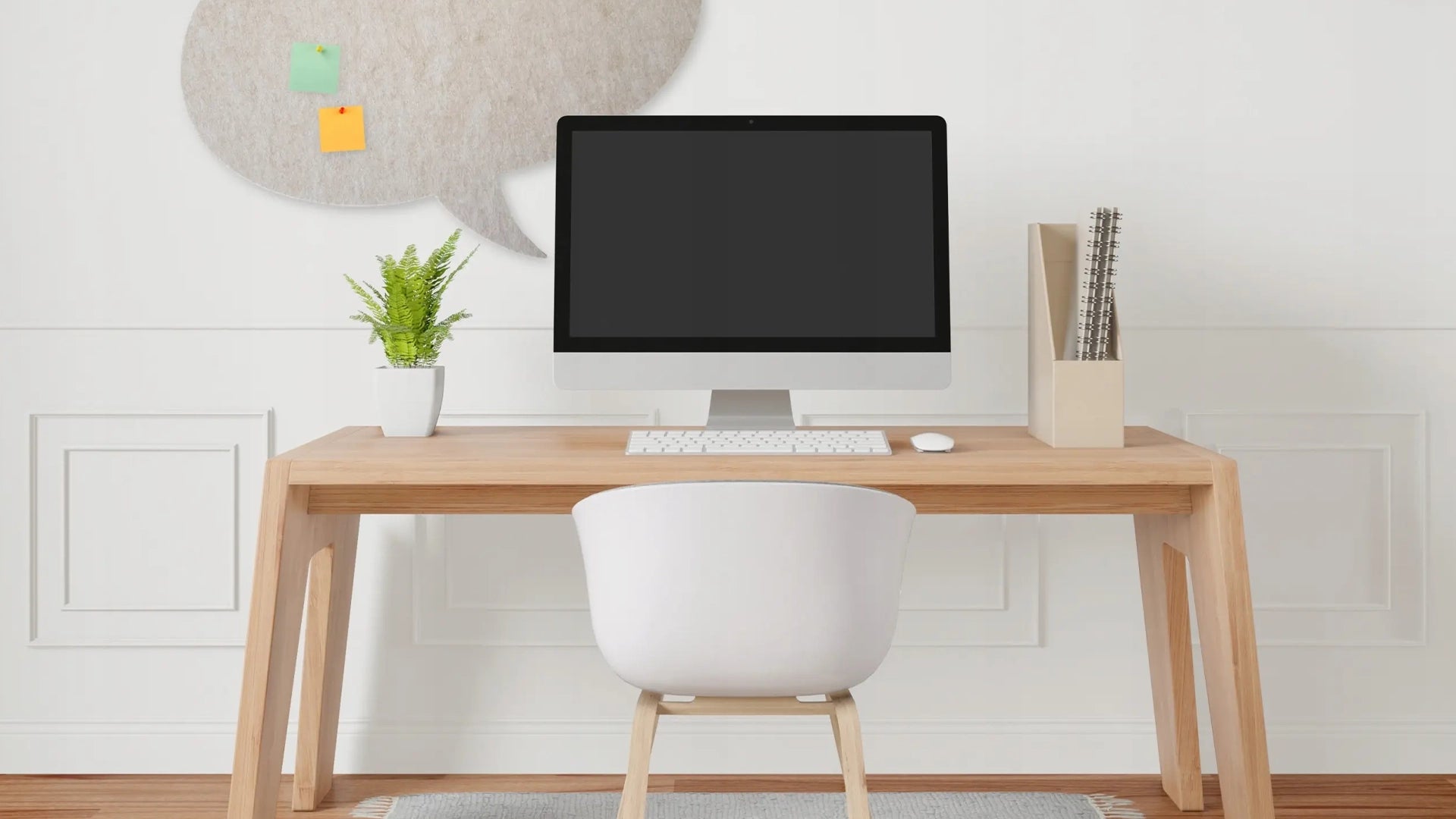 Bulletin Felt Pin Board - BUBBLE in office interior Decormania EU