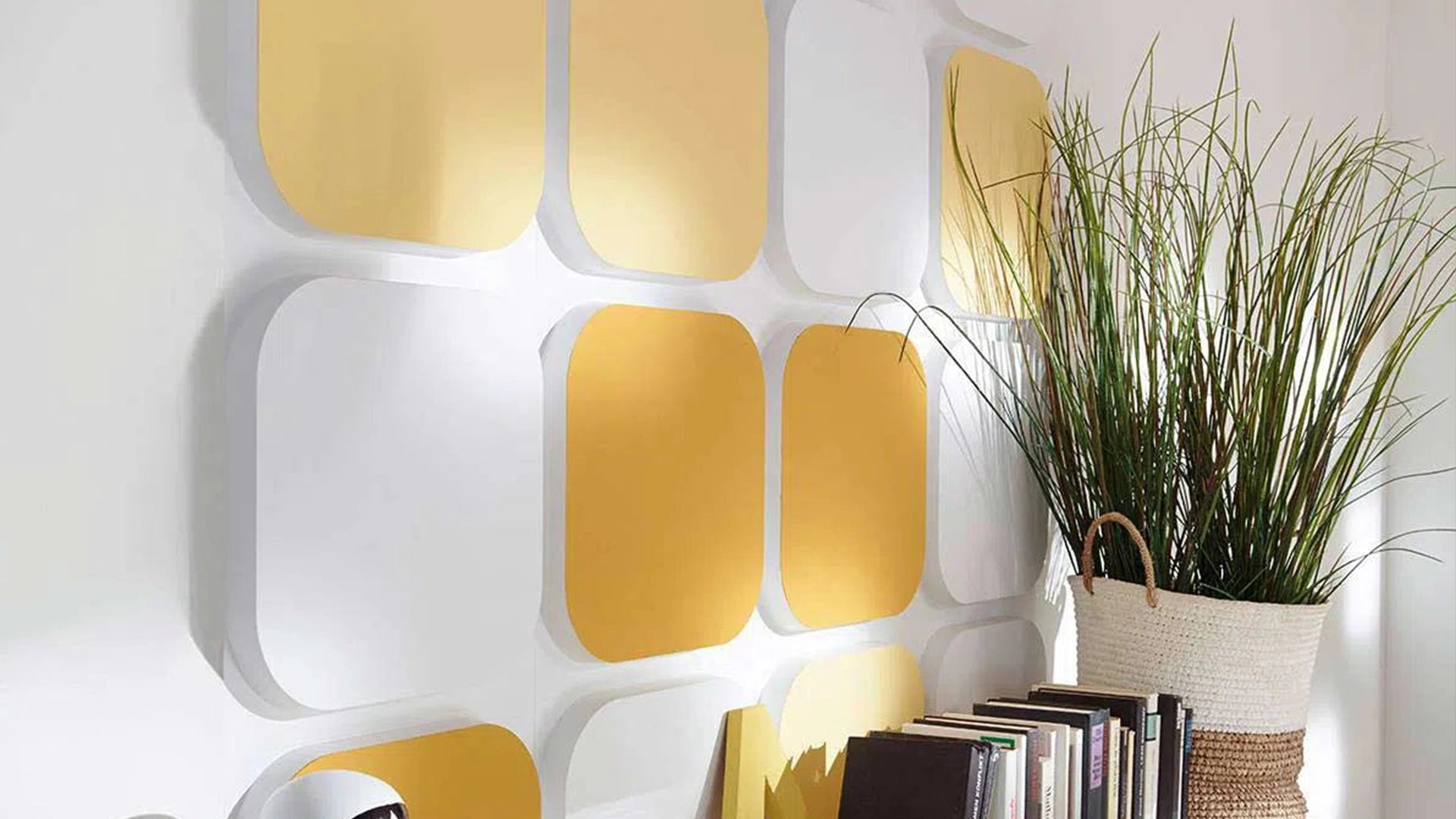 ICON 3D Polyurethane Wall Art Panel in white colour interior DecorMania.eu