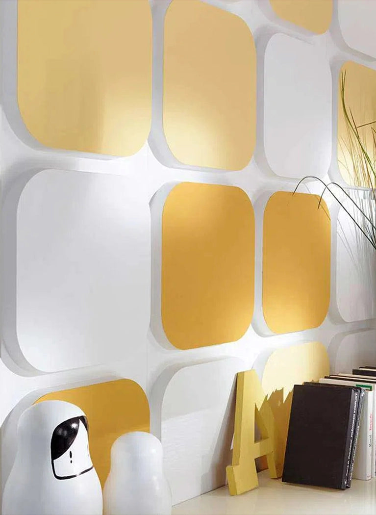 ICON 3D Polyurethane Wall Art Panel in white colour interior DecorMania.eu