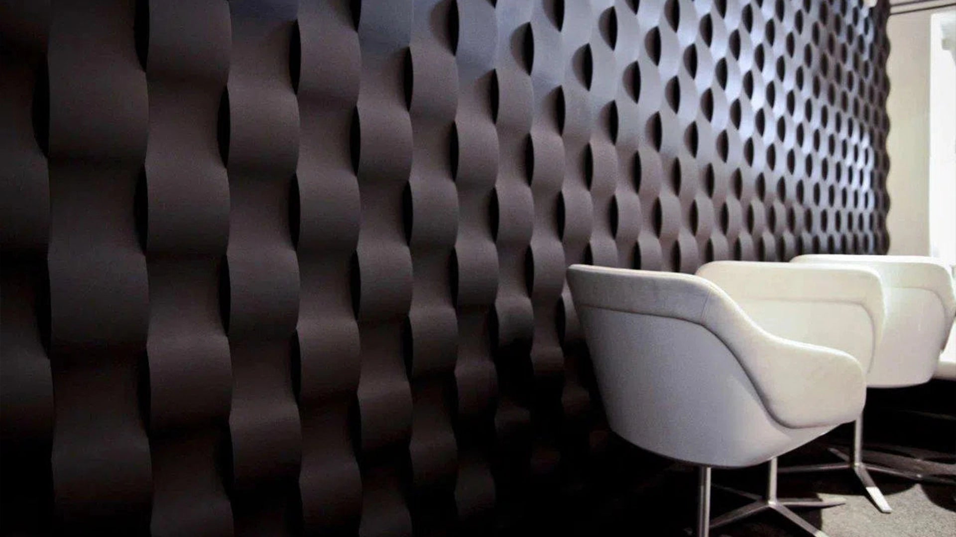 3D Gypsum Wall Art Panels dark accent wall DecorMania.eu