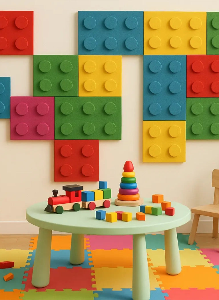 Soft Foam Wall Panels - BUILDING BLOCKS For Kids in playroom interior DecorMania EU