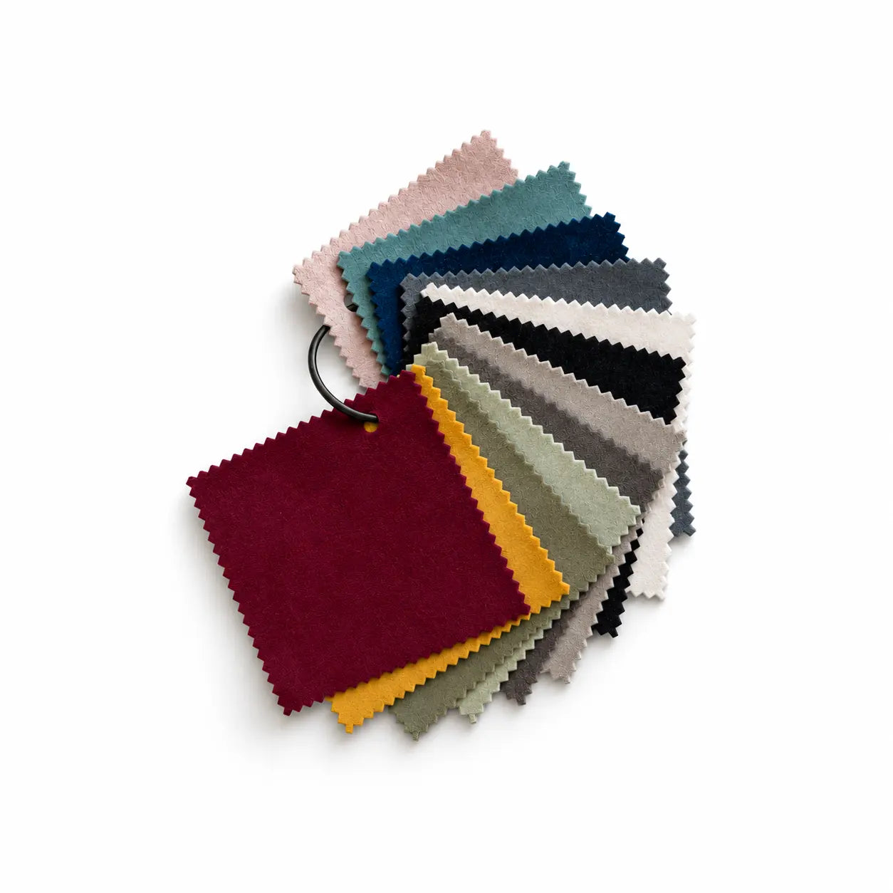 upholstery wall panels fabric samples on ring 
