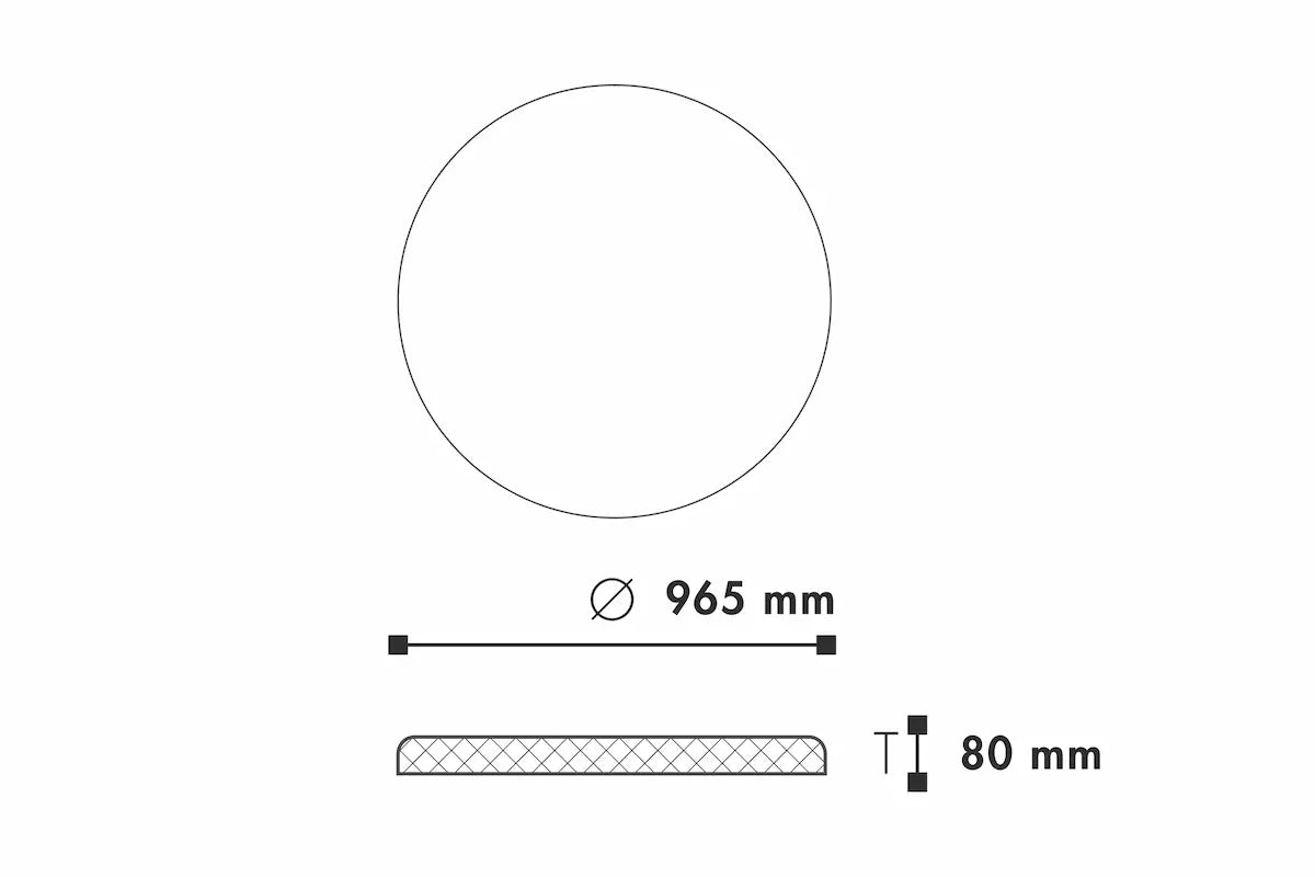 Dimensions of VICTORIA R25 Ceiling Rose | DecorMania.eu