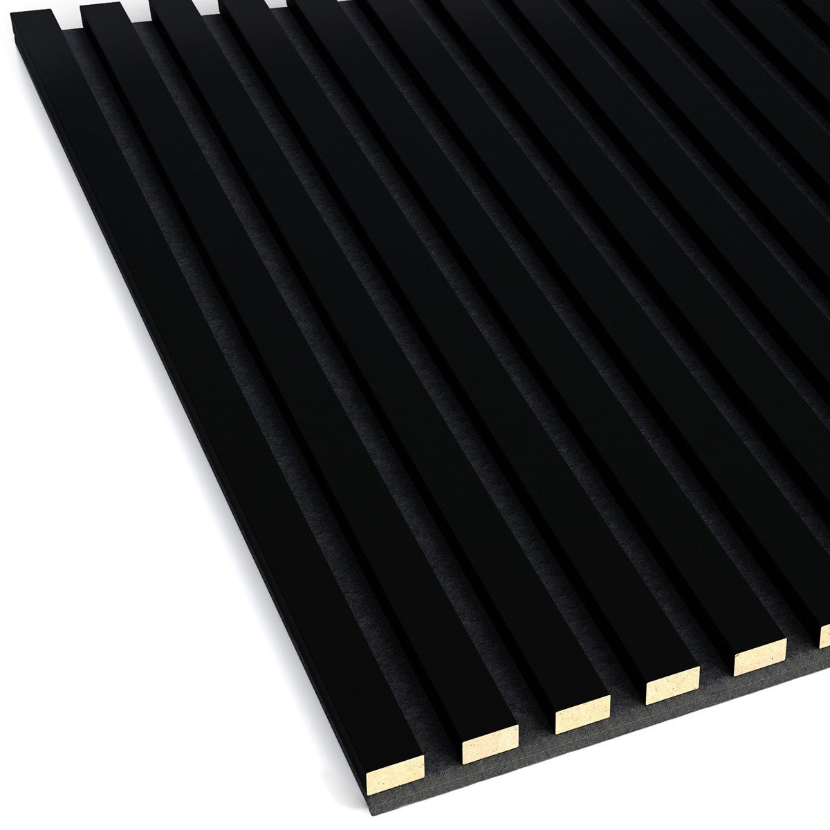 Acoustic Slats panel in square - Black Matt - DecorMania.eu