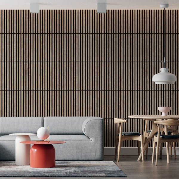 Smoked Oak Acoustic Slats Wall Panel 240 x 60
