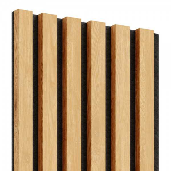 Acoustic Slats Panel - OAK Natural - Acoustic slats panel - DecorMania.eu