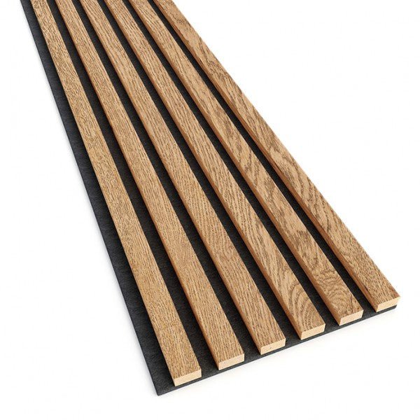 Acoustic Slats Panel - OAK Veneer - Acoustic slats panel - DecorMania.eu