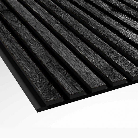 Charcoal Acoustic SlatsWall Panel 240 x 60 - DecorMania.eu