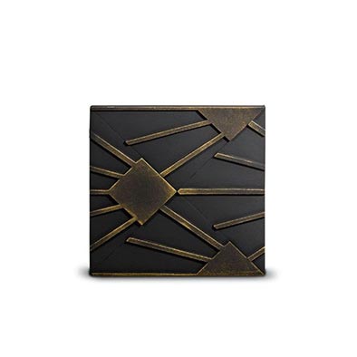 Concrete 3D Tile ANDROMEDA Black Gold - Box of 12 - DecorMania.eu