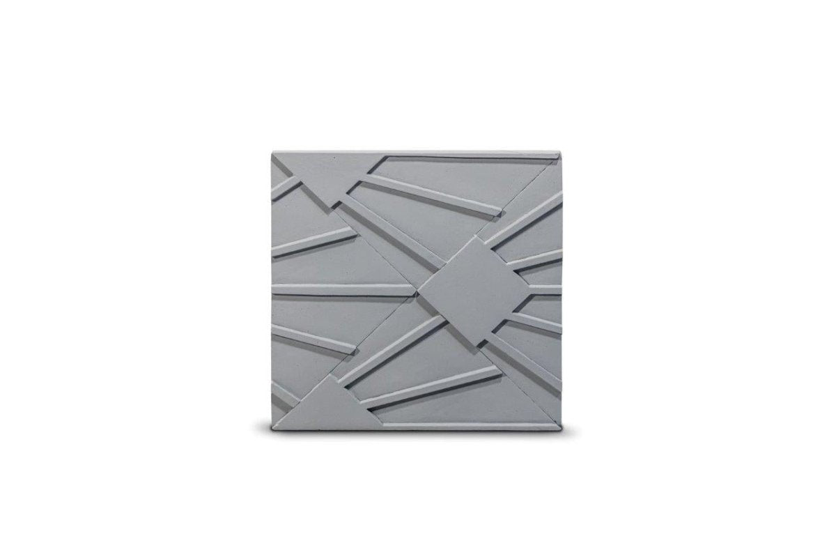 Concrete 3D Tile ANDROMEDA Grey - Box of 12 - DecorMania.eu