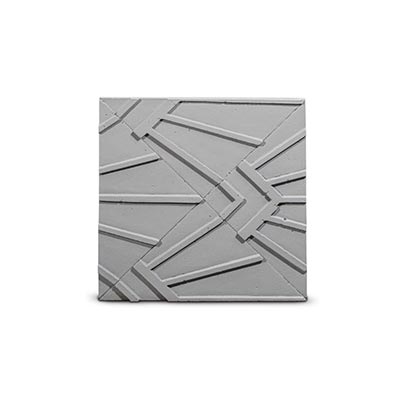 Concrete 3D Tile FORNAX Grey - Box of 12 - DecorMania.eu