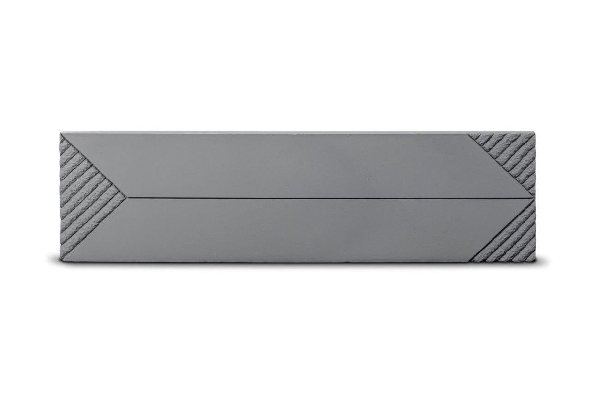 Concrete 3D Tile SAGITA Dark Grey - Box of 8 - DecorMania.eu