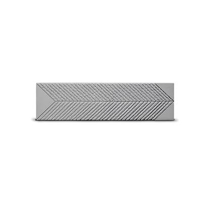 Concrete 3D Tile SAGITA Grey - Box of 8 - DecorMania.eu