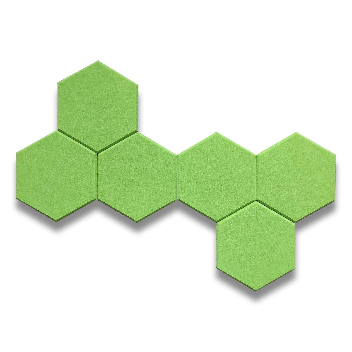 HEXA Felt 3D Panel - GREEN 3pcs. - DecorMania.eu